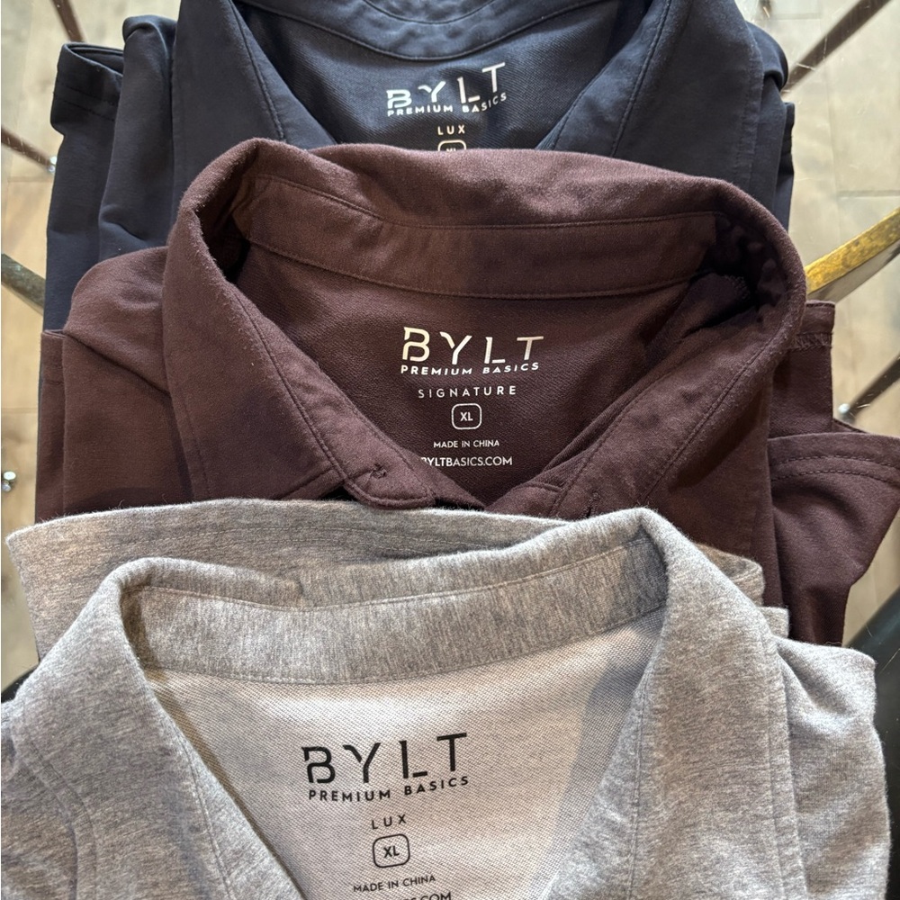 Men's BYLT Polo 3 Pack Set XL Short Sleeve